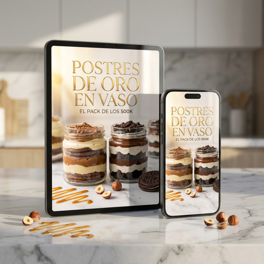 TU NEGOCIO DE POSTRES EN VASO + 3 BONOS EXCLUSIVOS + Calculadora de costos + Kit de marketing "venta instantanea"